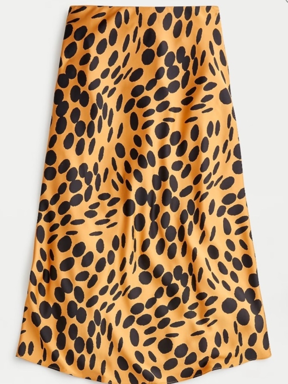 J. Crew Gwyneth Slip Skirt Leopard Size Small NWT